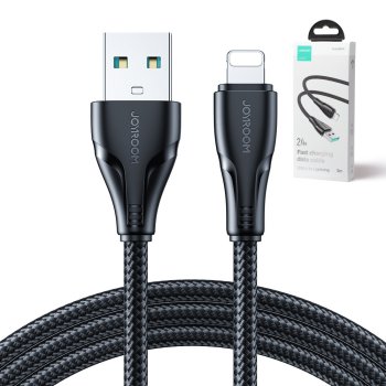 Joyroom USB to Apple iPhone Lightning Data Charging Cable 2.4A, 1.2m, Black