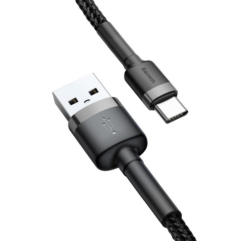 USB to USB-C Cable Baseus Cafule 2A 2m Gray/Black (2)