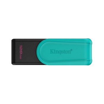 Kingston 128GB USB 3.2 Gen 1 Flash Drive DataTraveler Exodia S, Black Turquoise