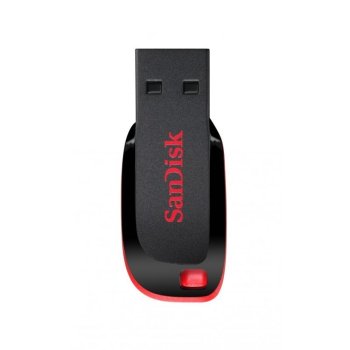 SanDisk 128GB USB 2.0 Flash Drive Cruzer Blade, Black Red
