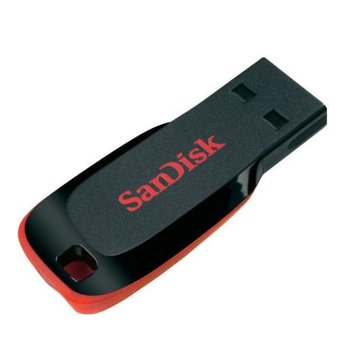 SanDisk Cruzer Blade 64GB USB 2.0 Flash Drive, Black, Red