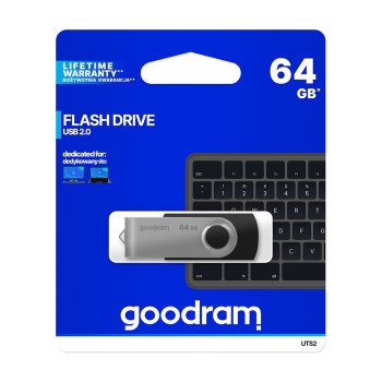 Goodram Twister 64GB USB 2.0 Flash Drive, black