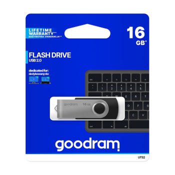 Goodram Twister 16GB USB 2.0 Flash Drive, black