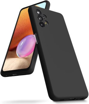 Samsung Galaxy A52 (SM-A525F/DS) / A52s (SM-A528B) Matt Silicone Color Case Cover, Black