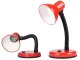 Adjustable School Desk Lamp with Flexible Arm, Night Light, Red