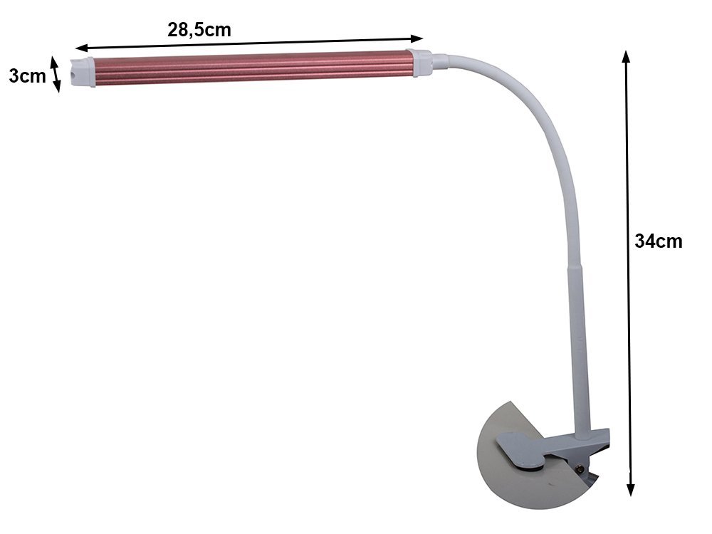 Shadeless Tabletop Clip-On Cosmetic Lamp Reading Light (1)