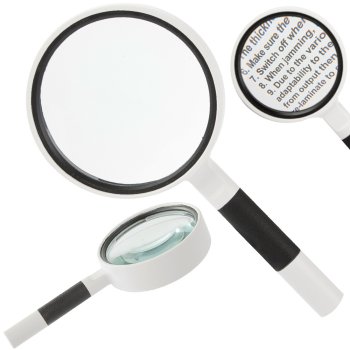 Classic Magnifying Glass with 10x Magnification, 80mm Lens