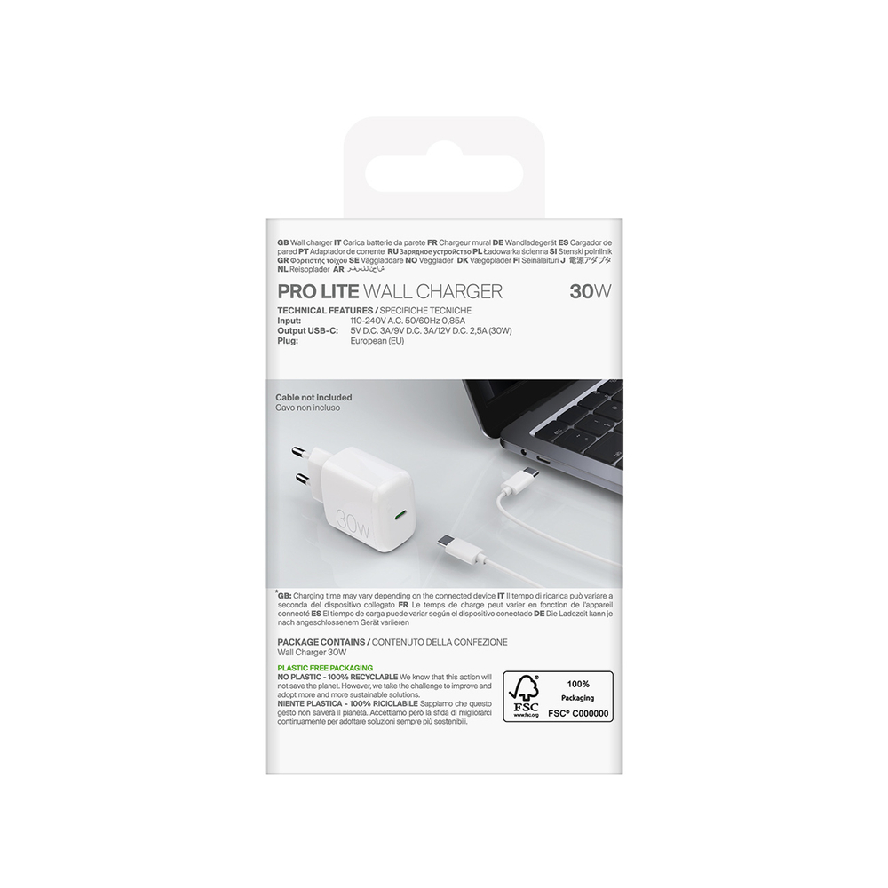 Puro PROLITE 30W USB-C Wall Charger - White (1)