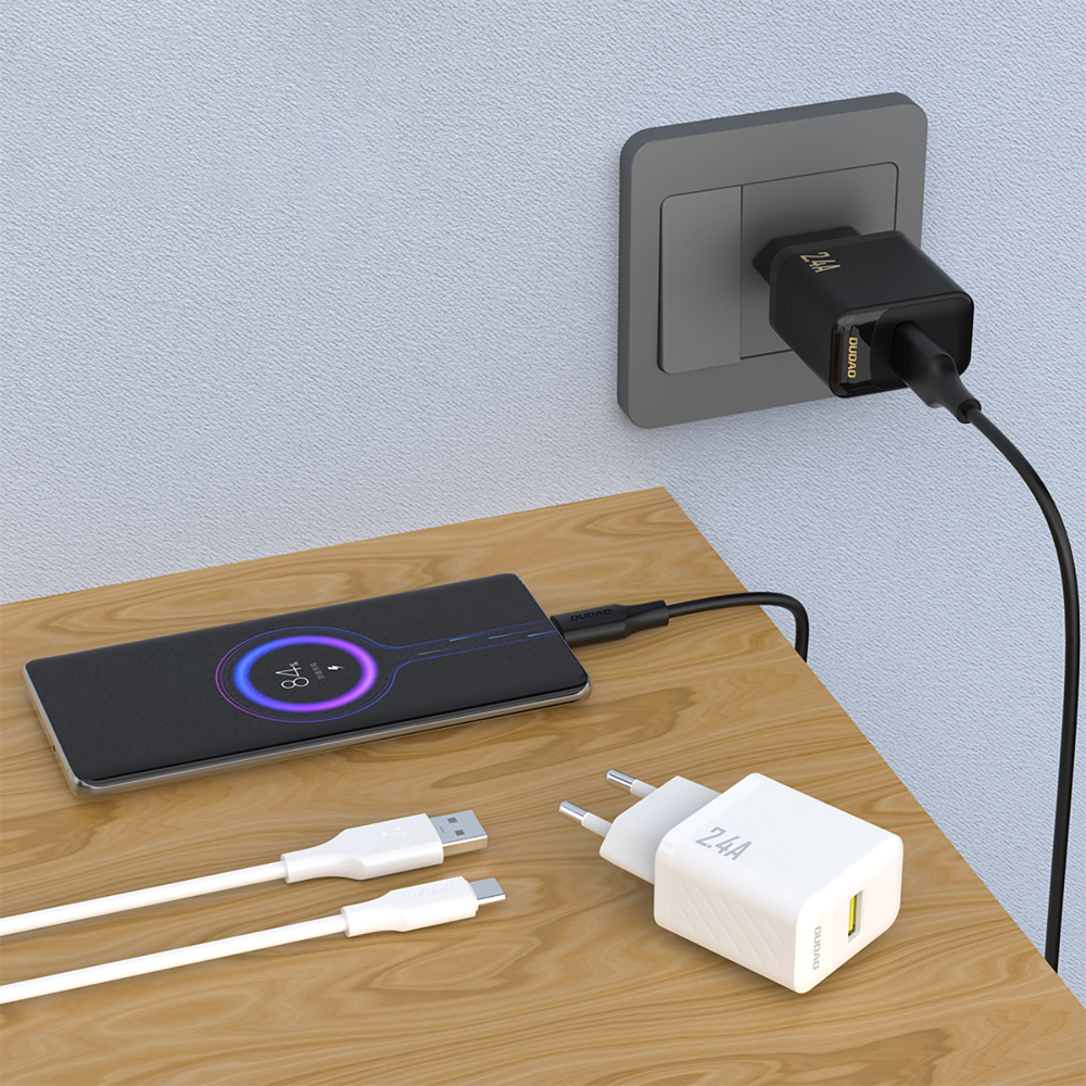 Dudao A23 2.4A USB-A Charger - White (1)