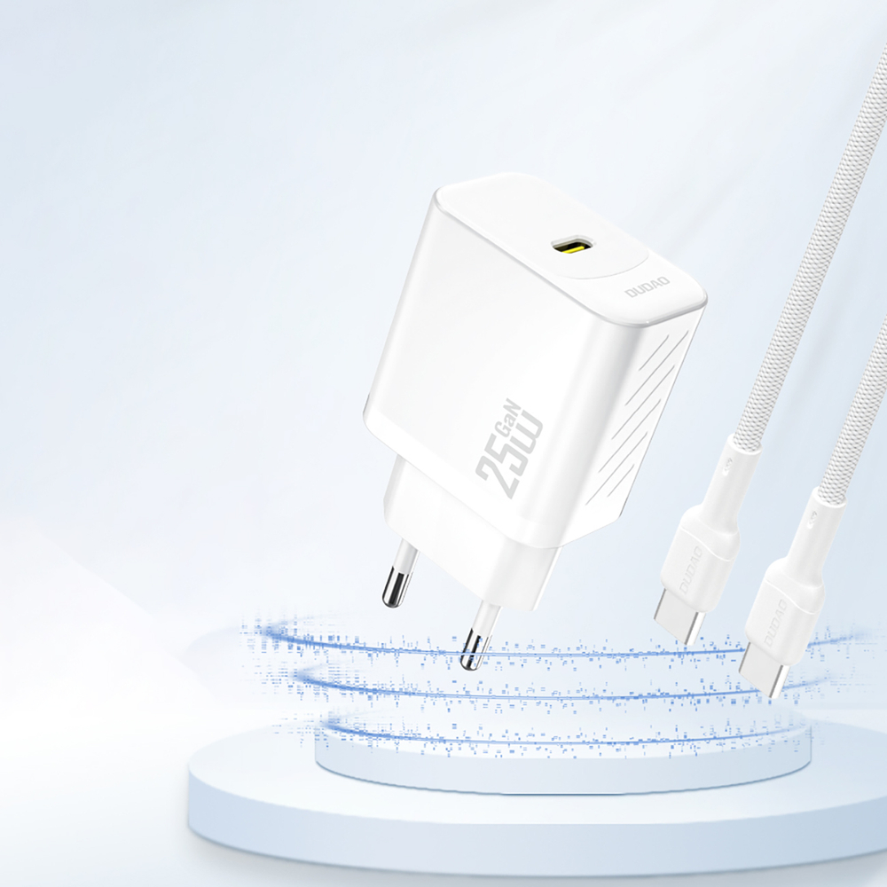 Dudao A27 25W GaN USB-C Wall Charger - White (1)