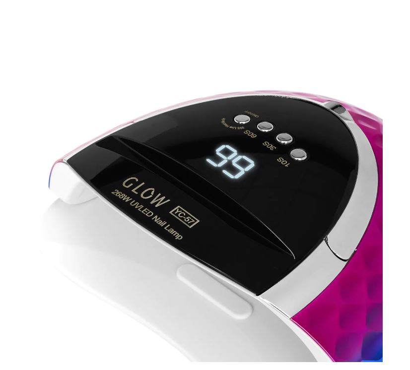 Glow UV/LED Manicure & Pedicure Lamp YC57 RN 268 W, Pink/Blue (57 LED, Dual LED, with Timer & Removable Base) (1)