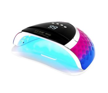 Glow UV/LED Manicure & Pedicure Lamp YC57 RN 268 W, Pink/Blue (57 LED, Dual LED, with Timer & Removable Base)