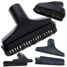 Universal vacuum cleaner nozzle 2-in-1 with retractable brush, black