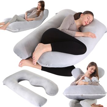 Multifunctional Maternity Pregnancy and Breastfeeding Pillow U-shape, 140x70cm