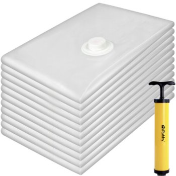 Vacuum Storage Bags for Clothes 50x70cm, 10-Pack with Pump Ruhhy 21946