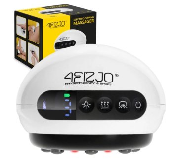 4FIZJO Electric Vacuum Massage Bubble Jar with Red Light Therapy