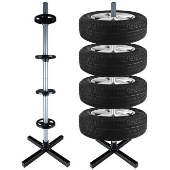 Freestanding Tire Storage Rack for 4 Wheels up to 225mm