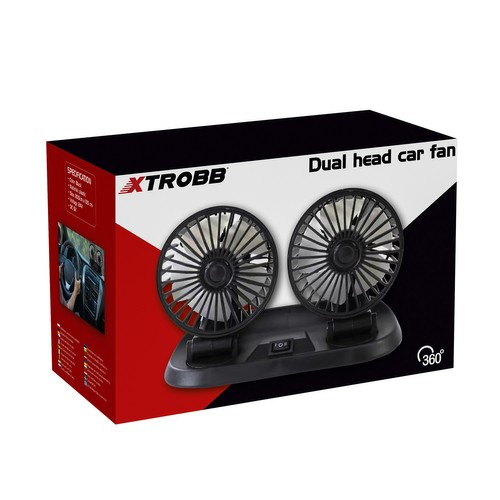 Double Head 12V Car Fan Xtrobb 23222 (0)