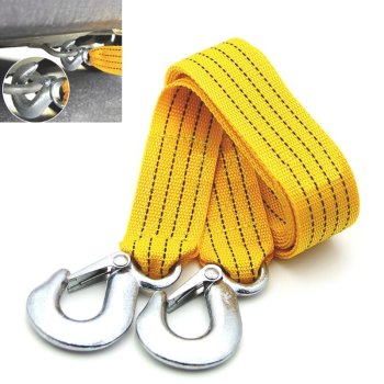 Car Tow Rope Strap with Hooks - 3m, 3000kg