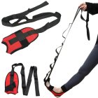 Adjustable Leg Muscle Stretching Strap 155 cm, Black-Red