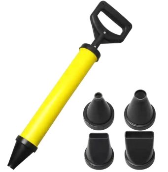 Mortar and Grout Gun for Pointing and Tiling with 4 Nozzles, Yellow-Black