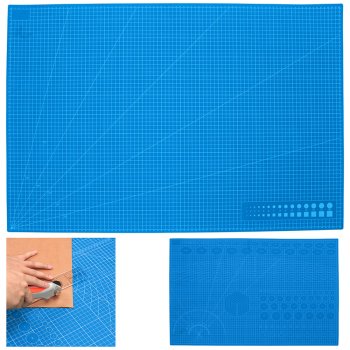 Double-sided self-healing cutting mat A1 for modeling, 60x90 cm, blue