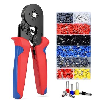 Wire Ferrule Crimping Tool Kit 0.25-10mm² with 1200 Terminals