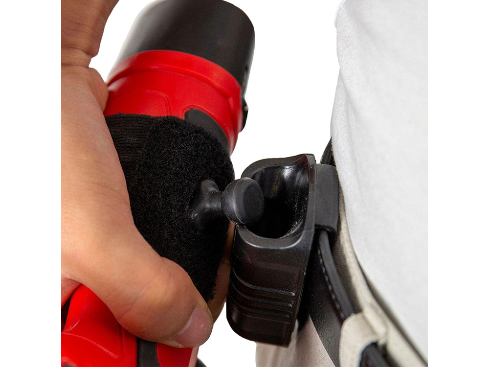 Universal tool holder for belt with holster, black (2)