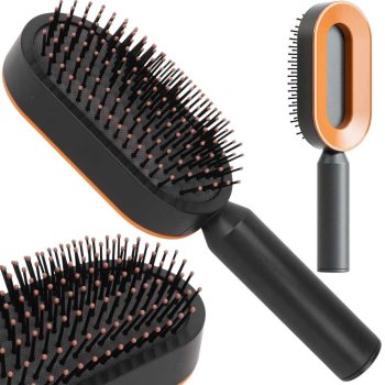 Detangling Hair Brush for All Hair Types, Anti-Static Smoothing Travel Brush, black