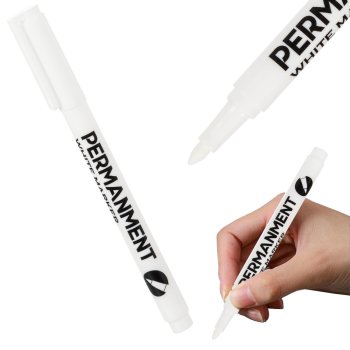 Waterproof Permanent Marker for Tires, Glass, and Steel, White