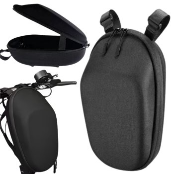 Hard Shell Electric Scooter Handlebar Bag Large Storage Pouch, Black