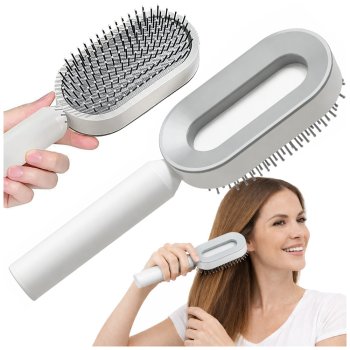 Detangling Brush for All Hair Types, Anti-Static Travel Hair Brush, white