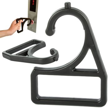 Contactless hygienic handle for public transport, black or red