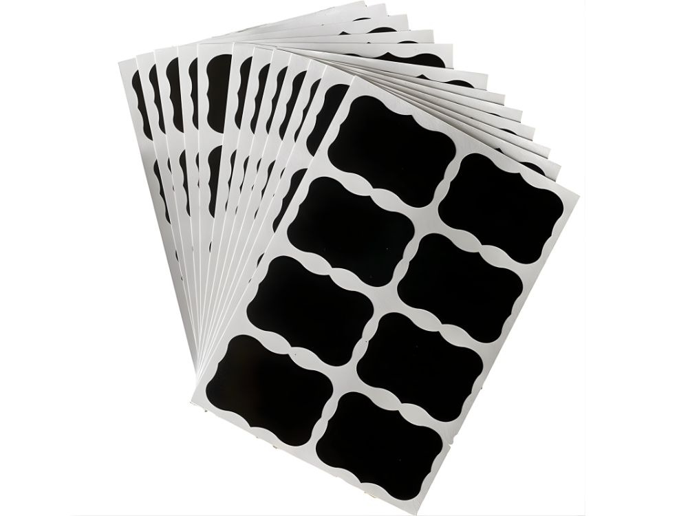 Reusable Chalkboard Labels for Jars 192 pcs with Chalk Marker, Black (3)