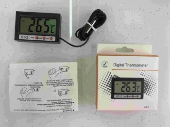 Digital Thermometer with 100cm Probe for Aquarium and Fridge