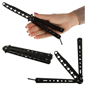 Blunt Butterfly Stainless Steel Training Balisong Practice Tool Tactical Folding Knife