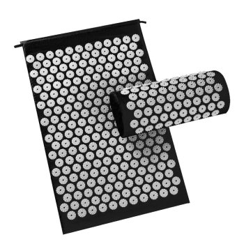 Acupressure Massage Mat + pillow (65x 40cm, Black)