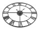 Large Metal Wall Retro Clock with Roman Numerals, Black, 47.5 cm