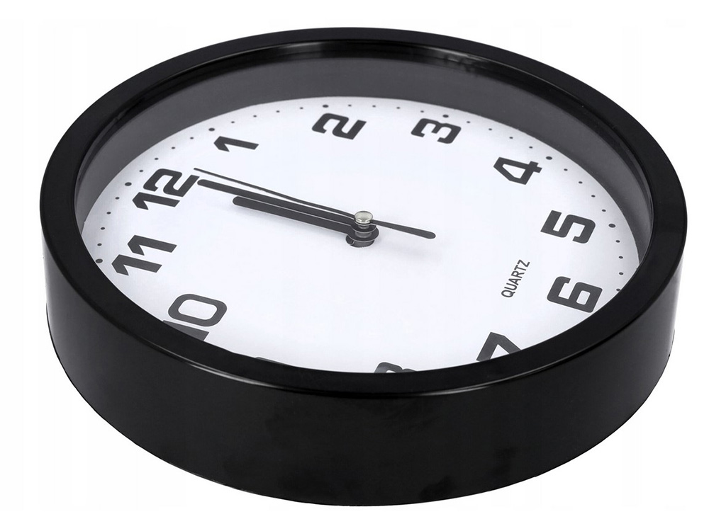 Wall Silent Round Clock 20 cm, Black (0)