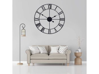 Large Stylish Wall Clock with Roman Numerals, 60cm