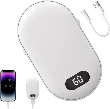 Portable Electric Hand Warmer 6000mAh, White