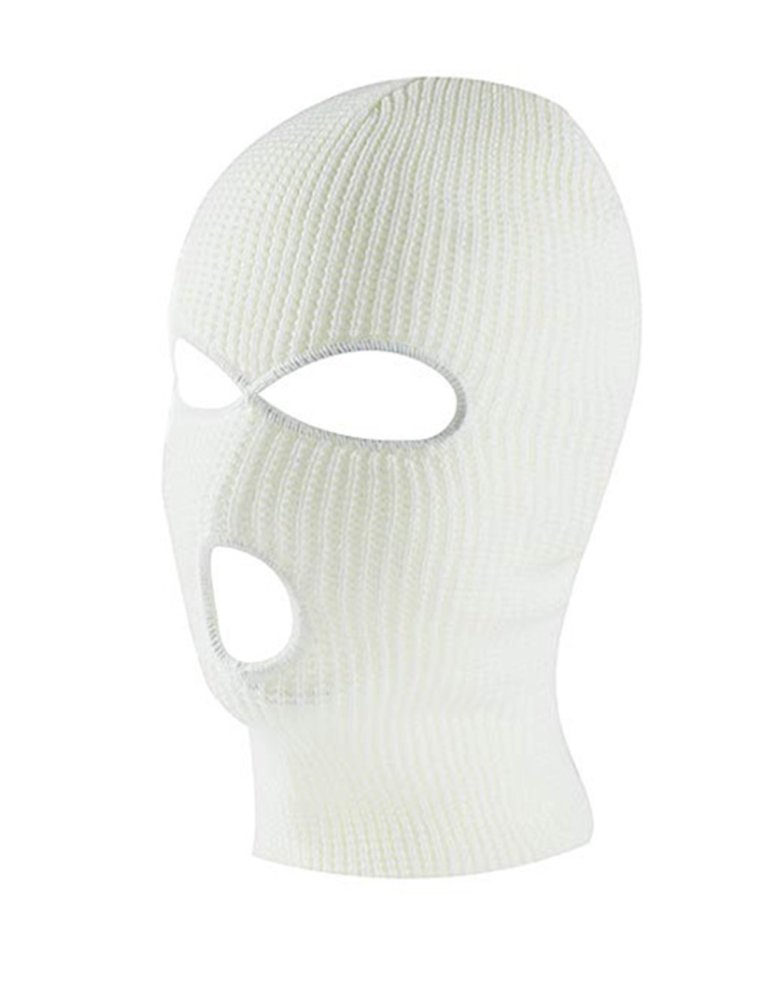 Warm Knitted 3 Hole Balaclava Ski Mask, white (0)