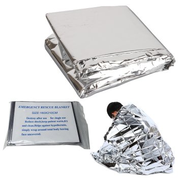 Emergency Thermal Blanket – Foil, 160x210 cm, Silver