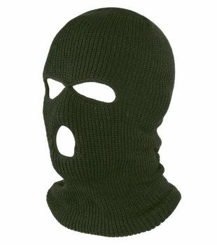 3 Hole Ski Mask Balaclava for Cold Weather, Green
