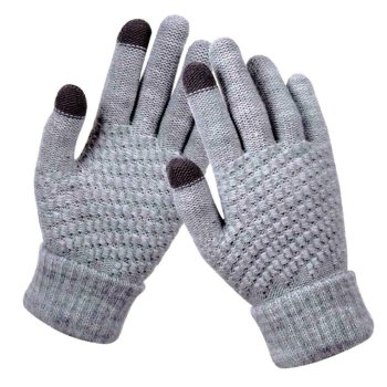 Warm Winter Gloves for Cold Weather, Grey