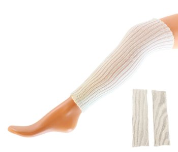 Warm Cotton Leg Warmers, White