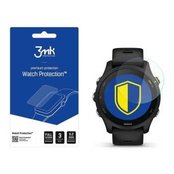 Garmin Forerunner 255 41 mm 3MK Hybrid Flexible Glass Tempered Watch Screen Protector, 3 pcs.