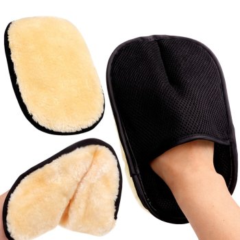 Microfiber Car Wash Mitt Soft Detailing Glove for Paint and Glass, Yellow