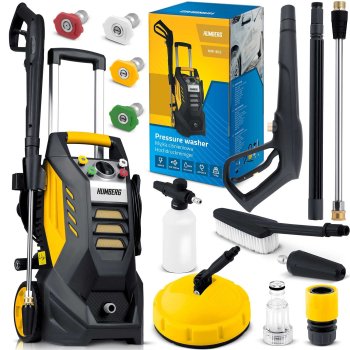 Humberg HM-302 Pressure Washer with Hose Reel, 2500W 350 Bar