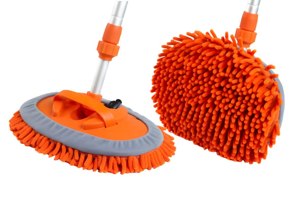 Telescopic Car Wash Mop with 2 Microfiber Pads (0)